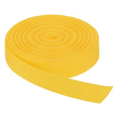 Rebower Nylon Webbing Strap, 10 Yards x 1 Inch Polypropylene Webbing Lightweight Strapping Backpack Band for DIY Gear Repair Outdoor Luggage Cargo Straps, Yellow
