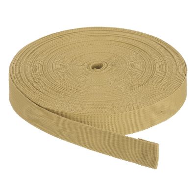 Rebower Nylon Webbing Strap, 25 Yards x 1 Inch Polypropylene Webbing Lightweight Strapping Backpack Band for DIY Gear Repair Outdoor Luggage Cargo Straps, Khaki