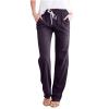 Lmdudan Cotton Linen Pants for Women Drawstring Elastic Waist Trousers Fashion Solid Color Lounge Vacation Pants with Pockets view 2