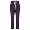 Lmdudan Cotton Linen Pants for Women Drawstring Elastic Waist Trousers Fashion Solid Color Lounge Vacation Pants with Pockets view 3