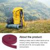 Rebower Nylon Webbing Strap, 10 Yards x 1 Inch Polypropylene Webbing Lightweight Strapping Backpack Band for DIY Gear Repair Outdoor Luggage Cargo Straps, Wine Red view 3