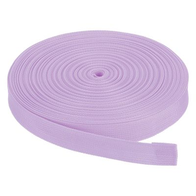 Rebower Nylon Webbing Strap, 50 Yards x 1 Inch Polypropylene Webbing Lightweight Strapping Backpack Band for DIY Gear Repair Outdoor Luggage Cargo Straps, Light Hot Pink