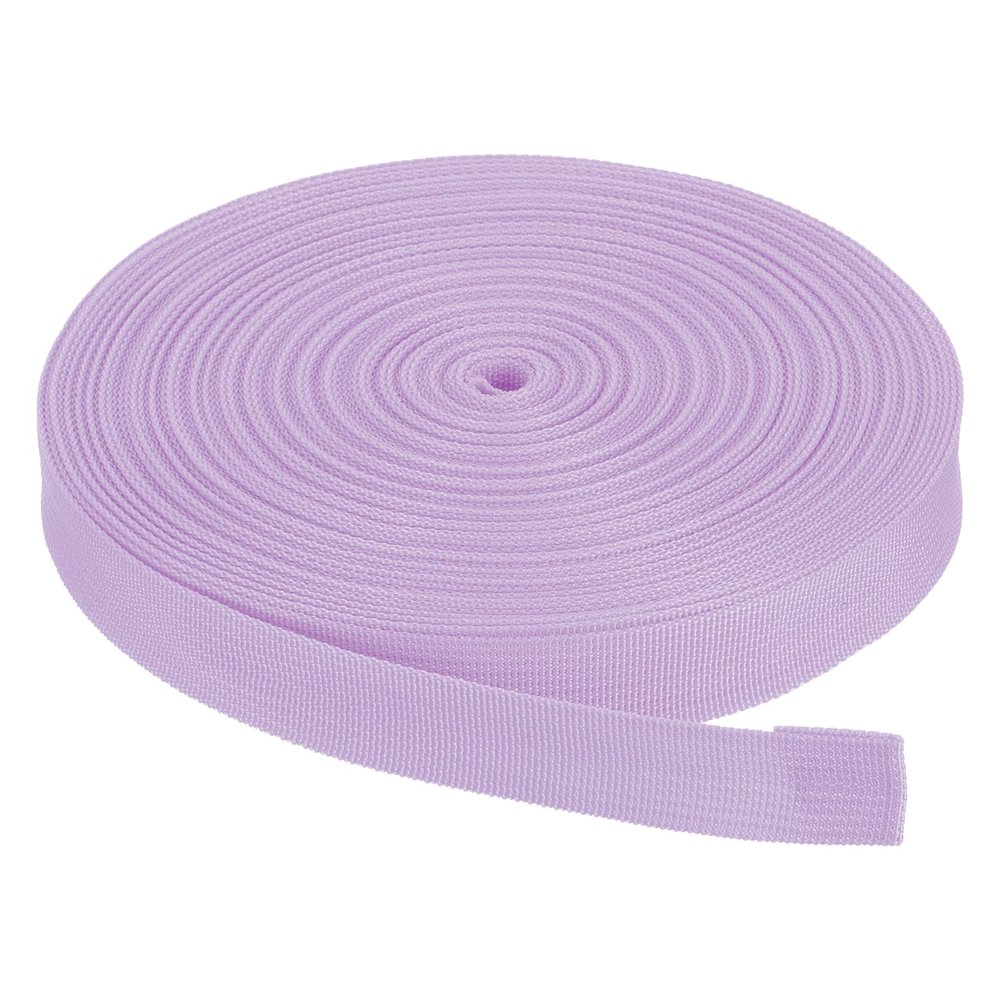 Rebower Nylon Webbing Strap, 50 Yards x 1 Inch Polypropylene Webbing Lightweight Strapping Backpack Band for DIY Gear Repair Outdoor Luggage Cargo Straps, Light Hot Pink