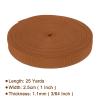 Rebower Nylon Webbing Strap, 25 Yards x 1 Inch Polypropylene Webbing Lightweight Strapping Backpack Band for DIY Gear Repair Outdoor Luggage Cargo Straps, Brown view 2