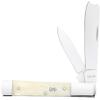 Case XX WR POCKET KNIFE, RAZOR SMOOTH NATURAL BONE - OVAL SHIELD, 3 7/8 INCHES CLOSED, ITEM #22698 view 1