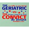 Large Mint Women Fitted Geriatric vs Convict '24 Revenge is Going to Be Sweet Sleeveless Tank Top T-Shirt view 2