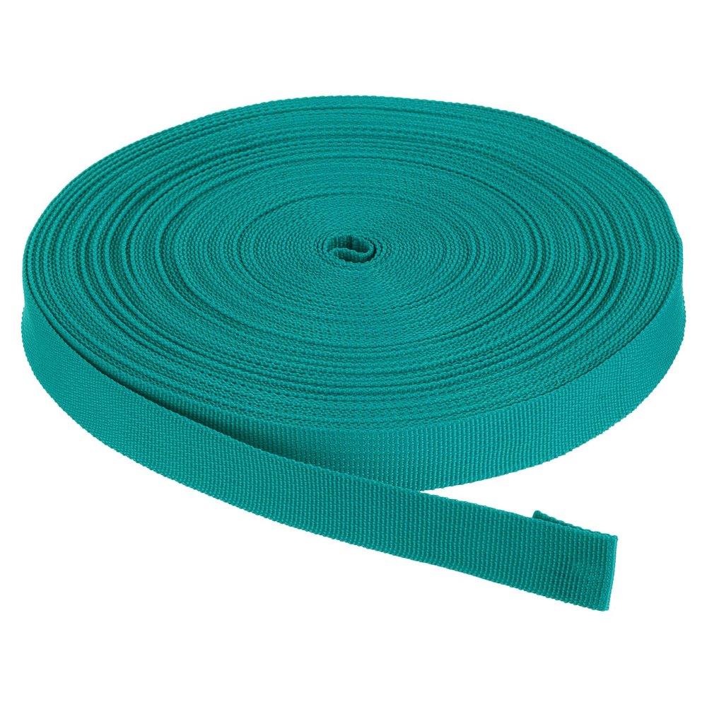 Rebower Nylon Webbing Strap, 25 Yards x 7/8 Inch Polypropylene Webbing Lightweight Strapping Backpack Band for DIY Gear Repair Outdoor Luggage Cargo Straps, Dull Green
