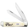 Case XX WR POCKET KNIFE, COVERED WAGON NATURAL SMOOTH BONE TRAPPER, 4 1/8 INCHES CLOSED, ITEM #9144598 view 1