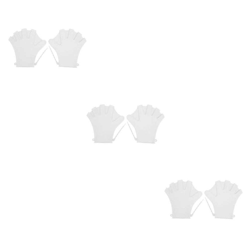 HANABASS 3pairs Swimming Paddles for Adults Fins Swim Practicing Gloves Hand Cover for Water Fitness Classes