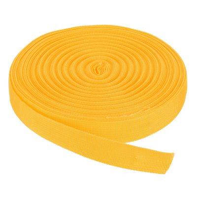 Rebower Nylon Webbing Strap, 50 Yards x 1 Inch Polypropylene Webbing Lightweight Strapping Backpack Band for DIY Gear Repair Outdoor Luggage Cargo Straps, Ginger Yellow