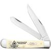 Case XX WR POCKET KNIFE, WASTEWATER OPERATOR NATURAL BONE TRAPPER, 4 1/8 INCHES CLOSED, ITEM #144511 view 1