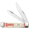 Case XX WR POCKET KNIFE, BARBER NATURAL SMOOTH BONE TRAPPER, 4 1/8 INCHES CLOSED, ITEM #144505 view 1