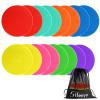 Poly Spot Markers Rubber Floor Dots 9 inch 8/16/24 Pcs Flat Cones Non-slip Agility Markers Poly Spots for Gym Soccer Basketball Sports Speed Agility Training, Classroom Activities, Exercise Drills view 1