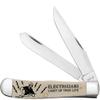 Case XX WR POCKET KNIFE, ELECTRICIAN SMOOTH NATURAL BONE TRAPPER, 4 1/8 INCHES CLOSED, ITEM #1067659 view 1