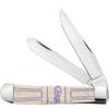 Case XX WR POCKET KNIFE, GRAPE SODA BOTTLE - NATURAL SMOOTH BONE TRAPPER, 4 1/8 INCHES CLOSED, ITEM #1067680