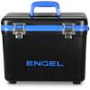 Engel UC7 7.5qt Leak-Proof, Air Tight, Drybox Cooler and Small Hard Shell Lunchbox for Men and Women in Black with Blue Interior view 1