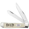 Case XX WR POCKET KNIFE, WE LOVE YOU DAD SMOOTH NATURAL BONE TRAPPER, 4 1/8 INCHES CLOSED, ITEM #144506 view 1