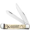 Case XX WR POCKET KNIFE, ENGINEER NATURAL SMOOTH BONE TRAPPER, 4 1/8 INCHES CLOSED, ITEM #9100587 view 1