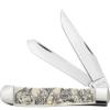 Case XX WR POCKET KNIFE, LINDA KARST THE WOLVES NATURAL BONE TRAPPER, 4 1/8 INCHES CLOSED, ITEM #1067677 view 1