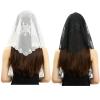 Women Lace Traditional Mass Catholic Mass Church Veil Embroidery Mantilla Triangle Mantilla Veil Latin Mass Veil view 3