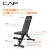 CAP Barbell Foldable Adjustable Weight Bench  Durable, Space-Saving, and Fully Adjustable for the Ultimate Home Gym Performance view 3