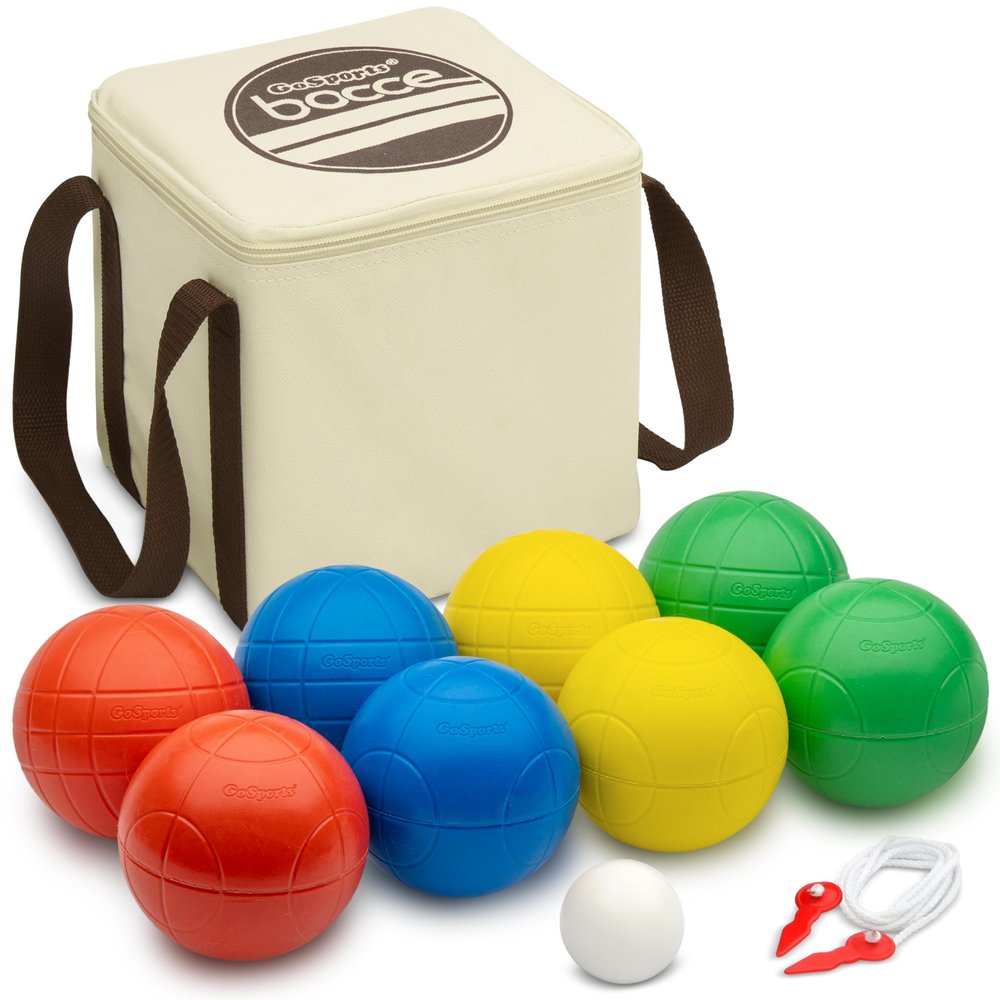 GoSports 90 mm Composite Bocce Ball Set - Outdoor Lawn Game
