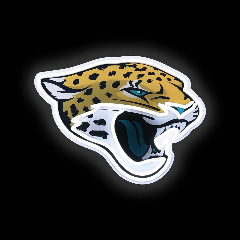 FOCO Jacksonville Jaguars NFL Team Logo LED Neon Light Up Sign