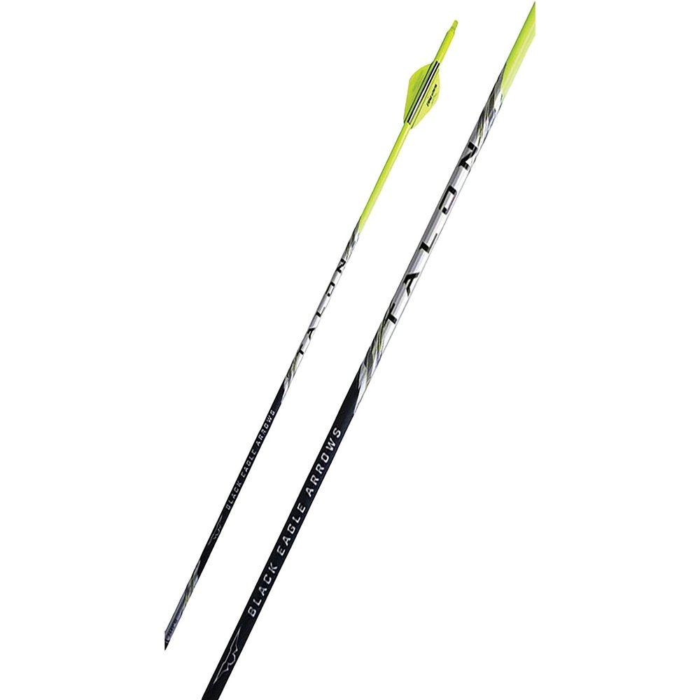 Black Eagle Talon Crested Hunting Arrows, Premium Carbon, Durable, Lightweight, 2445 ID, Assorted Spines and Weights (350.003), Flo Yellow Crdting