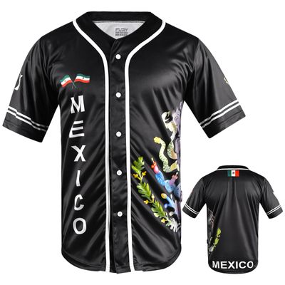 fox & fury Black Baseball Jerseys Mexico, Guatemala, El Salvador, Honduras, Venezuela, Puerto Rico, Brazil, Cuba, Nicaragua (US, Alpha, Small, Regular, Regular, Mexico)