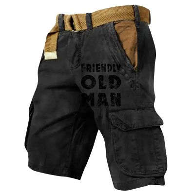 FONMA Cargo Shorts for Men 2025 Casual Outdoor Tactical Shorts SolidPatriotic Printed Distressed Washed Military Pants