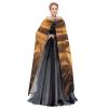 QASNLU Wheat Field print Halloween hooded cape decoration cape costumes for witches, Mardi Gras, Christmas, Black view 3
