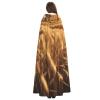 QASNLU Wheat Field print Halloween hooded cape decoration cape costumes for witches, Mardi Gras, Christmas, Black view 4