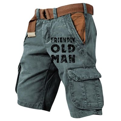 FONMA Cargo Shorts for Men 2025 Casual Outdoor Tactical Shorts SolidPatriotic Printed Distressed Washed Military Pants