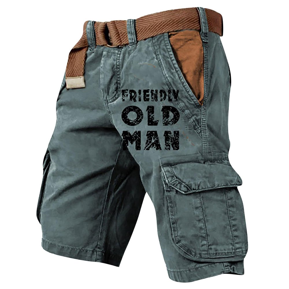 FONMA Cargo Shorts for Men 2025 Casual Outdoor Tactical Shorts SolidPatriotic Printed Distressed Washed Military Pants