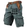 FONMA Cargo Shorts for Men 2025 Casual Outdoor Tactical Shorts SolidPatriotic Printed Distressed Washed Military Pants view 1