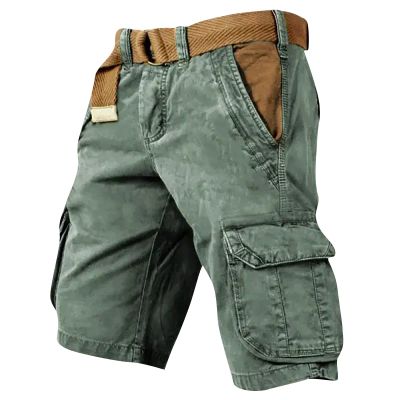 Cargo Shorts for Men 2025 Casual Outdoor Tactical Shorts SolidPatriotic Printed Distressed Washed Military Pants