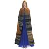 QASNLU Mermaid Tail print Halloween hooded cape decoration cape costumes for witches, Mardi Gras, Christmas, Black view 2