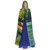 QASNLU Lake with Boats Canoes Park print Halloween hooded cape decoration cape costumes for witches, Mardi Gras, Christmas, Black view 2