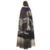 QASNLU Tower Bridge in London print Halloween hooded cape decoration cape costumes for witches, Mardi Gras, Christmas, Black view 4