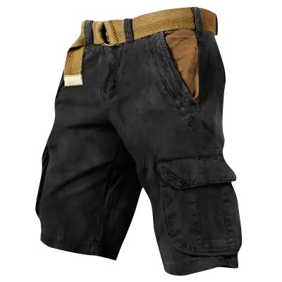 Cargo Shorts for Men 2025 Casual Outdoor Tactical Shorts SolidPatriotic Printed Distressed Washed Military Pants