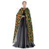 QASNLU Happy carrot print Halloween hooded cape decoration cape costumes for witches, Mardi Gras, Christmas, Black view 3