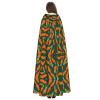QASNLU Happy carrot print Halloween hooded cape decoration cape costumes for witches, Mardi Gras, Christmas, Black view 4