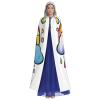 QASNLU Rainbow Clouds Raindrop 1 print Halloween hooded cape decoration cape costumes for witches, Mardi Gras, Christmas, Black view 2