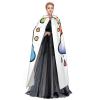 QASNLU Rainbow Clouds Raindrop 1 print Halloween hooded cape decoration cape costumes for witches, Mardi Gras, Christmas, Black view 3