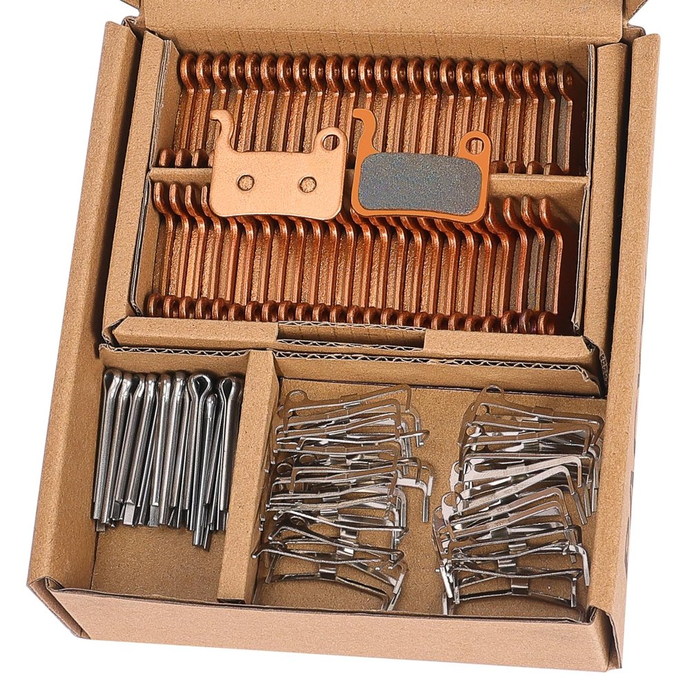 25 Pairs Sintered Metal Bike Brake Pads Compatible for Shimano Brake Pads XTR M975 M966 M965 SLX M665 LX M596 Deore XT, MTB Ebike Bicycle Disc Brake Pads Replacement with 3 Installation Tools