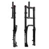 BSFHQS Mountain Bike Suspension Fork 20 Inch 4.0 Fat Tire Bike Fork 120mm Travel 1-1/8" Straight Air Fork Double Shoulder Disc Brake Front Fork 9 * 135mm QR Rebound Adjust(Black) view 1