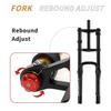 BSFHQS Mountain Bike Suspension Fork 20 Inch 4.0 Fat Tire Bike Fork 120mm Travel 1-1/8" Straight Air Fork Double Shoulder Disc Brake Front Fork 9 * 135mm QR Rebound Adjust(Black) view 4