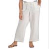 Charter CIub Petite Linen Drawstring Pants Bright White PS view 1