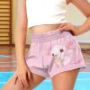 Epaihaiy Cute Axolotl Athletic Shorts for Girls Casual Loose Fit Flowy Shorts Size 5-6 High Waisted Sport Shorts with Pocket Summer Cute Clothes for Kids view 3