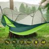 SHHUAOIL Camping Hammock,tree Hammock,with Mosquito Net, Double Nylon Camping Pole Mosquito Net for Outdoor Camping Accessories(Pink and blue patchwork) view 2